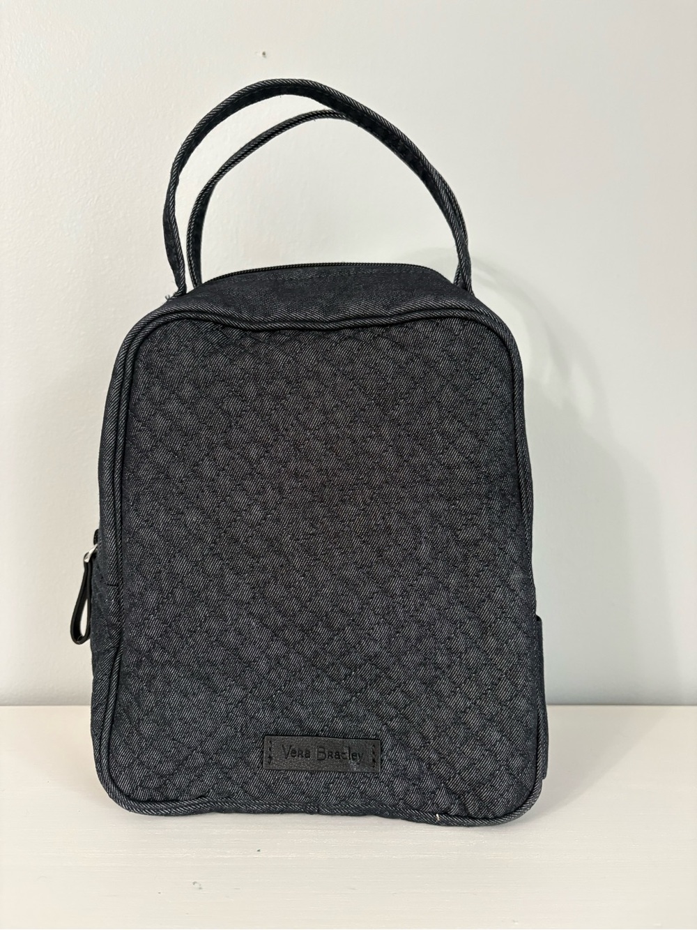 Vera Bradley Quilted Denim Lunch Bunch Cooler Bag Navy Preppy Minimalist